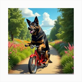 Flux Dev A Majestic German Shepherd With A Shiny Black Coat An 1 Canvas Print