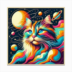 Cat In Space Canvas Print