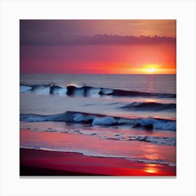 Sunset At The Beach 322 Canvas Print