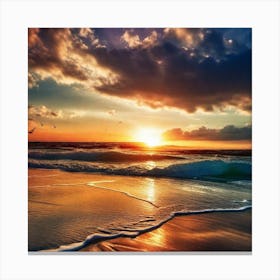 Sunset On The Beach 392 Canvas Print