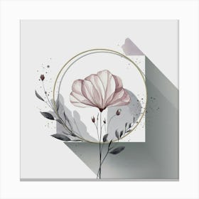 Pink Flower In A Frame Canvas Print