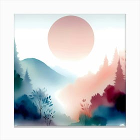 Watercolor Landscape 16 Canvas Print