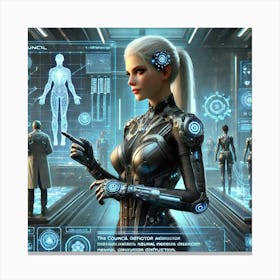 A Sci Fi Character Depiction Of Saren Deyra Canvas Print