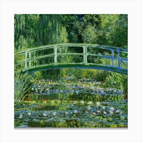 Claude Monet, The Japanese Bridge (The Water-Lily Pond), 1899 Original Reproduction HD Print, Remastered Immaculate Canvas Print