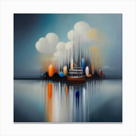 Boats In The Water Canvas Print