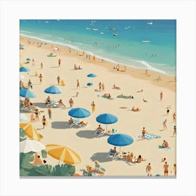 People On The Beach Canvas Print