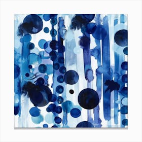 Blue Splatters Canvas Print