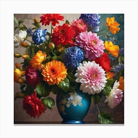 Dahlias 1 Canvas Print