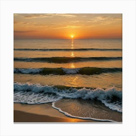 Sunrise On The Beach Canvas Print