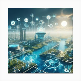 Futuristic Cityscape Canvas Print