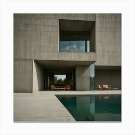 Concrete House Stock Canvas Print