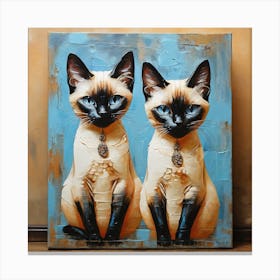 Siamese cats 2 Canvas Print