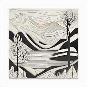 Landscape With Trees Canvas Print