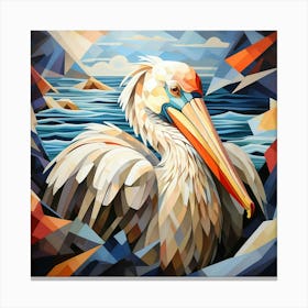 Cubism Art, Pelican 3 Canvas Print