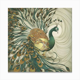 Peacock 60 Canvas Print