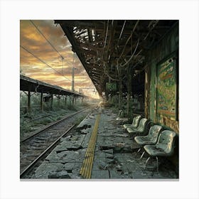 Abandoned Train Station Canvas Print