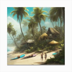 Tropical Surf 2 Canvas Print