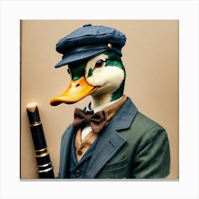 Duck In A Suit 16 Canvas Print