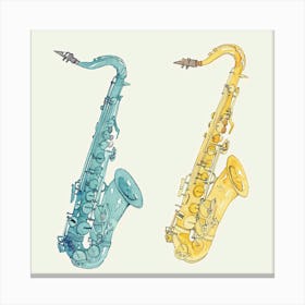 Saxophones 1 Canvas Print