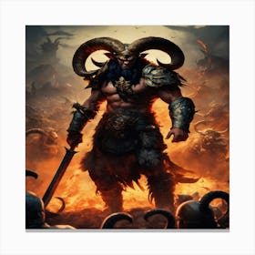 Horned Warrior Canvas Print