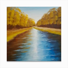 River In Autumn Canvas Print