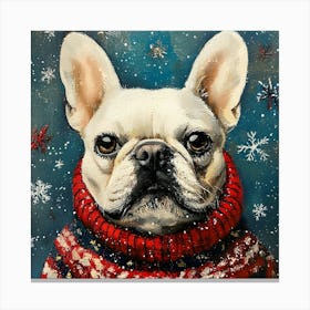 Christmas Frenchie 1 Canvas Print