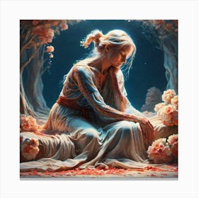 'The Girl In The Forest' Canvas Print