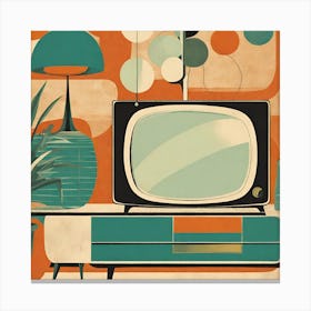 Retro Vintage Tv Canvas Print