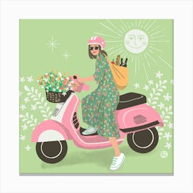 Blossom Picnic Ride Canvas Print