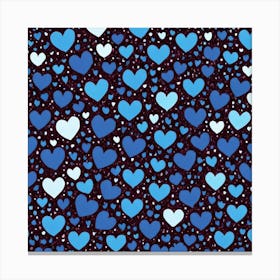 Blue Hearts 2 Canvas Print