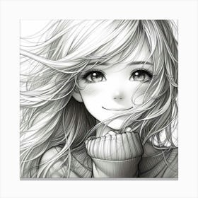 Anime Girl 3 Canvas Print