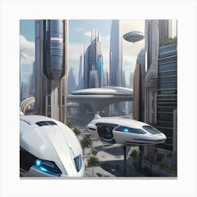 Futuristic Cityscape 6 Canvas Print