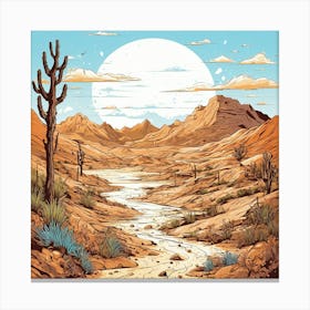 Desert Landscape Canvas Print