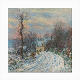 L’Entrée De Giverny En Hiver (1885) Canvas Print