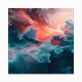 Thatworksmedia Iphone Wallpaper Abstract Cloud Painting Pink and Blue 2 Canvas Print