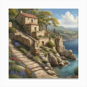 House By The Sea art print Canvas Print