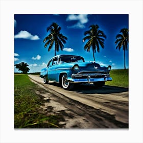 Classic Car On The Road 7 Canvas Print