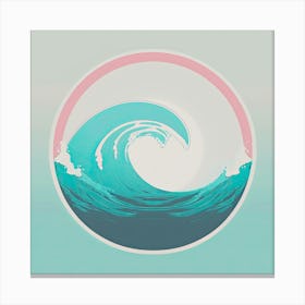 Tidal Wave Ocean Sea Tsunami Wave Minimalist Canvas Print