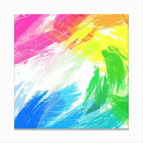 Colorful Brush Strokes Background Canvas Print