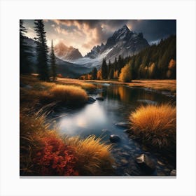 Sunset At The Lake 5 Canvas Print