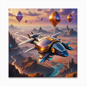 Alien Spaceships Canvas Print