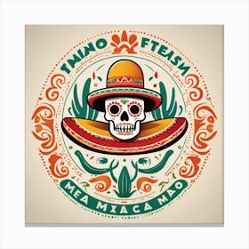 Mexican Skull 70 Canvas Print