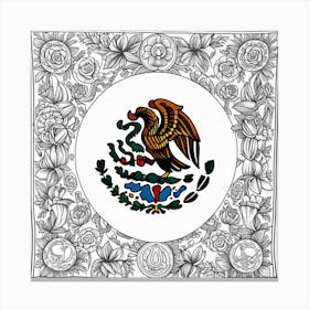 Mexico Flag 4 Canvas Print