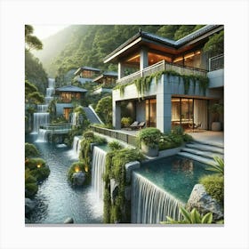 Cascade Sovereignty Residential Terraces Features Canvas Print