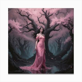 Girl In Pink Canvas Print