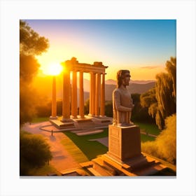 Greece At Sunset 1 Canvas Print