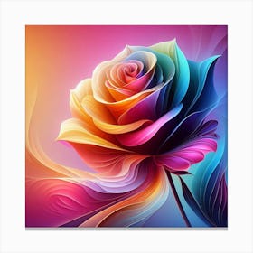 Colorful Rose 3 Canvas Print