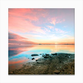 Sunset At The Beach Canvas Print