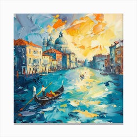 A Venice With Grand Canal Oil Painting Illustrat 1720474960 3 Canvas Print