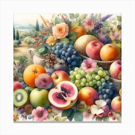 Fruit Baskets Canvas Print